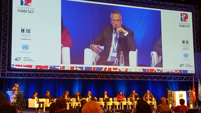 Housing Europe President, Marc Calon representing Housing Europe at the plenary session