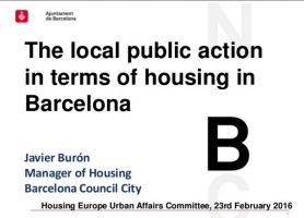 The municipal housing policy of Barcelona