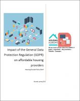 Impact of the General Data Protection Regulation (GDPR) on affordable housing providers