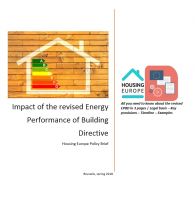 Impact of the revised Energy Performance of Buildings Directive on affordable housing providers