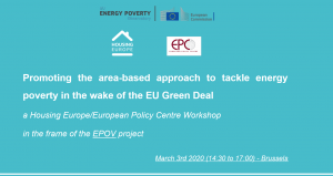 Promoting the area-based approach to tackle energy poverty in the wake of the EU Green Deal 