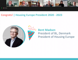 The new President of Housing Europe is Bent Madsen from B.L.Denmark