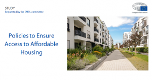 Recent European Parliament study provides recommendations on housing affordability