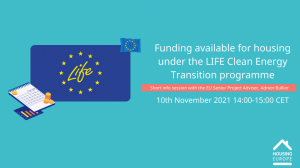 Funding available for housing under the LIFE Clean Energy Transition programme
