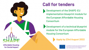 SHAPE-EU launches two tender calls for the implementation and technical blueprints for the European Affordable Housing Consortium