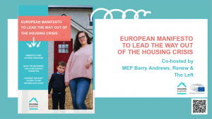 Launch of Housing Europe's Manifesto to Lead the Way out of the Housing Crisis