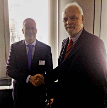 Marc Calon with MEP Jan Olbrycht