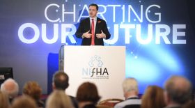 Cameron Watt, Chief Executive, NIFHA delivers his keynote address
